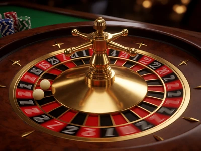 Live Roulette Kessel aus der N&auml;he: goldener Kessel mit Elfenbeinkugel im Lizaro Live Casino